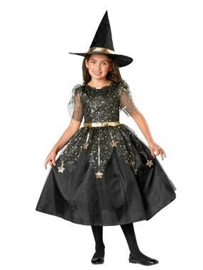 Enchanting Starry Black Twilight Witch Girl Costume By Way To Celebrate Dress Up